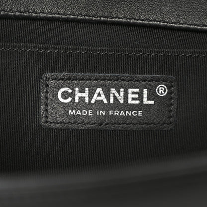 Calfskin Quilted Medium Boy Flap So Black