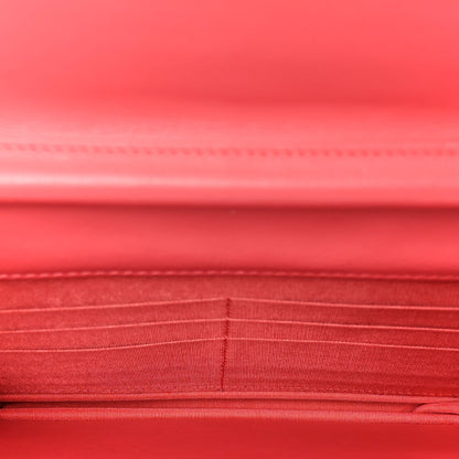 Caviar Quilted Boy Wallet On Chain WOC Dark Pink