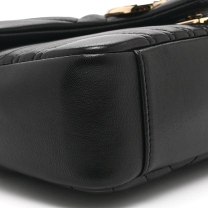 Lambskin Matelasse Medium GG Marmont Shoulder Bag Black