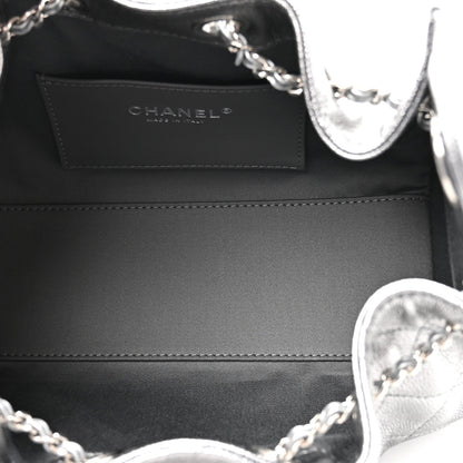 Metallic Caviar Quilted Mini Chanel 25 Handbag Anthracite