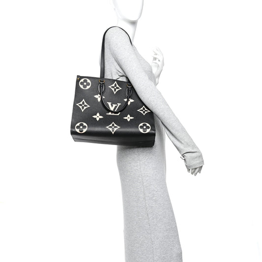 Empreinte Monogram Giant Onthego MM Black Beige
