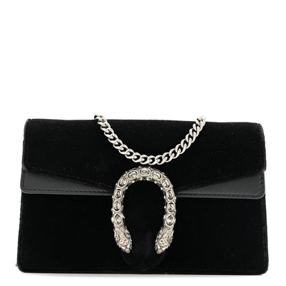 Velvet Super Mini Dionysus Shoulder Bag Black