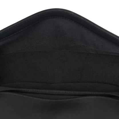 Lambskin Chevron Quilted Medium Boy Flap Black