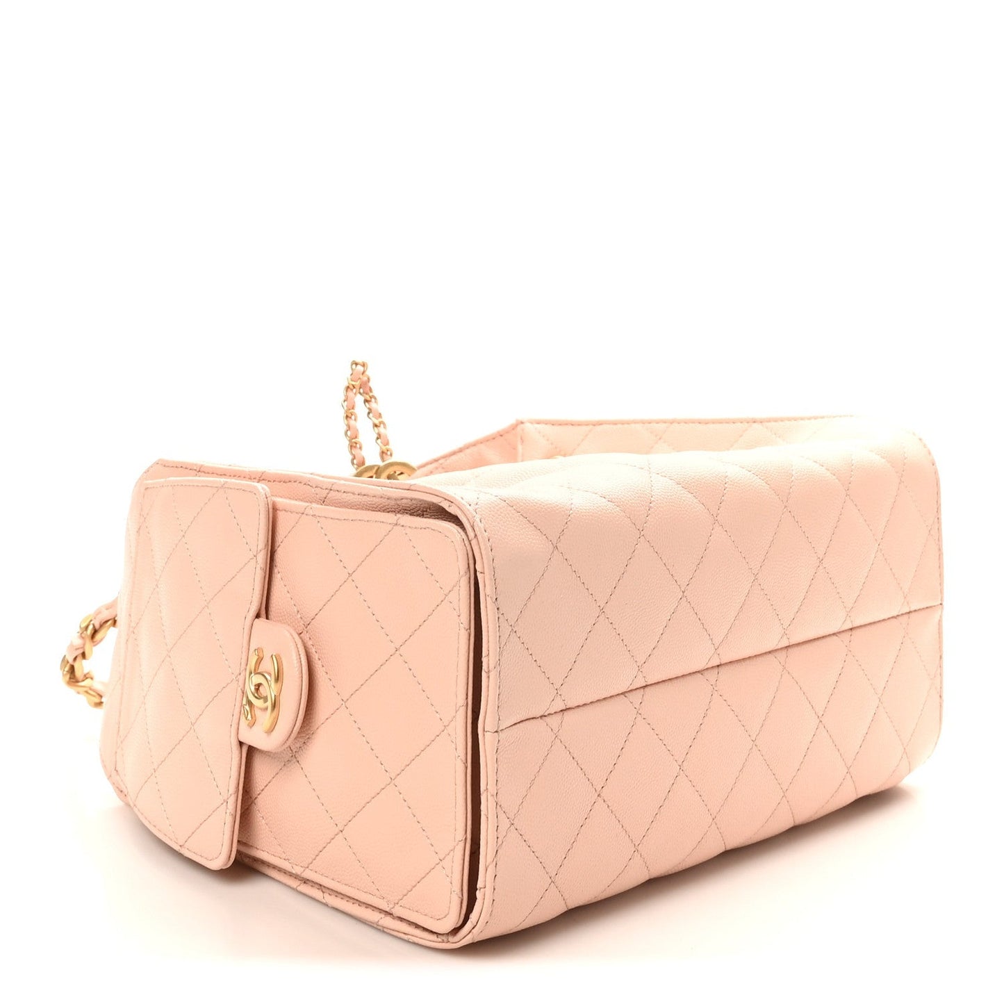 Caviar Quilted Small Chanel 25 Handbag Light Pink