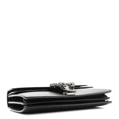 Pebbled Calfskin Small Dionysus Shoulder Bag Black