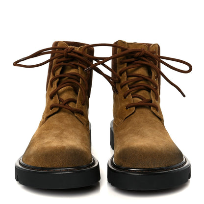 Suede Mens Sierra Combat Boots 41 Tobacco Brown