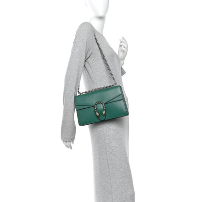 Dollar Calfskin Crystal Small Dionysus Shoulder Bag Emerald