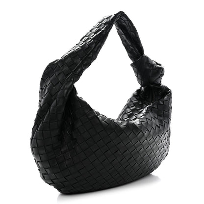 Nappa Intrecciato Small Jodie Hobo Black