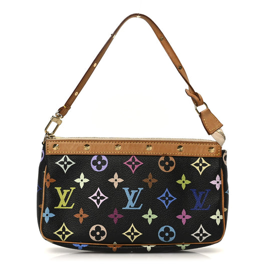 Monogram Multicolor Pochette Accessories Black