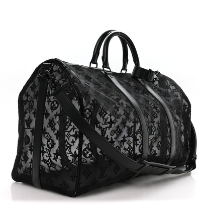 Monogram See Through Keepall Bandouliere 50 Black