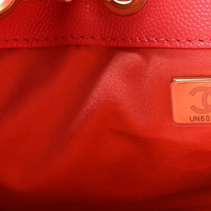 Caviar Quilted Mini Chanel 25 Handbag Coral
