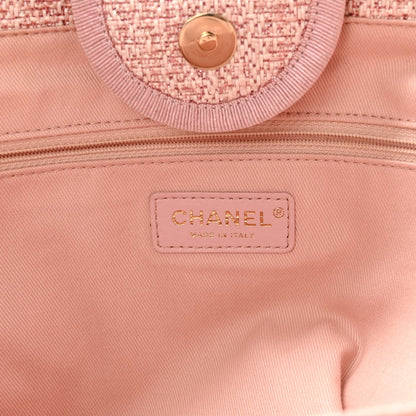 Lurex Boucle Deauville Medium Tote Pink