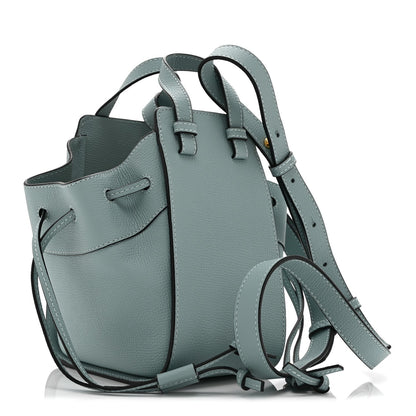 Pebble Grain Calfskin Mini Hammock Shoulder Bag Light Blue