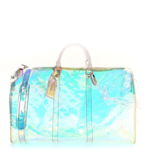 PVC Monogram Keepall Bandouliere 50 Iridescent Prism