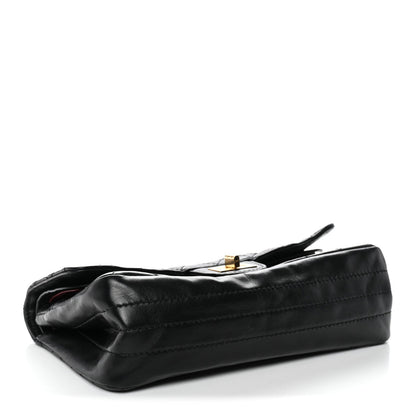 Lambskin Quilted Crush 2.55 Reissue 225 Flap Black