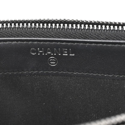 Grained Calfskin Quilted Boy Phone Holder Wallet On Chain Black