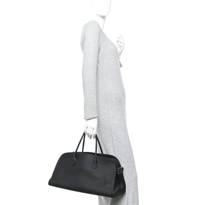 Matte Grained Calfskin EW Margaux Black