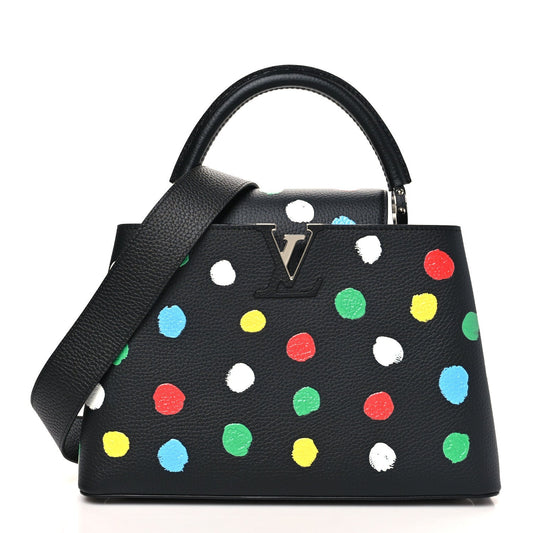LV X YK Taurillon Capucines MM Black