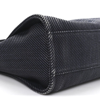 Mixed Fibers Calfskin Small Deauville Tote Black