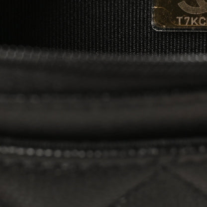 Caviar Quilted Camellia Wallet On Chain WOC Black