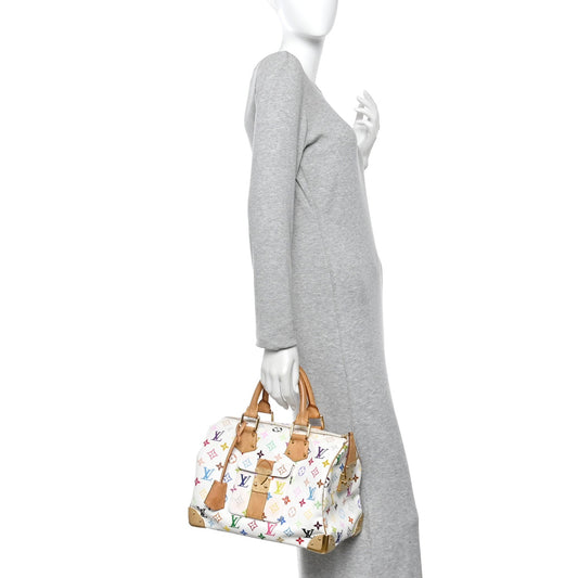 Monogram Multicolor Speedy 30 White