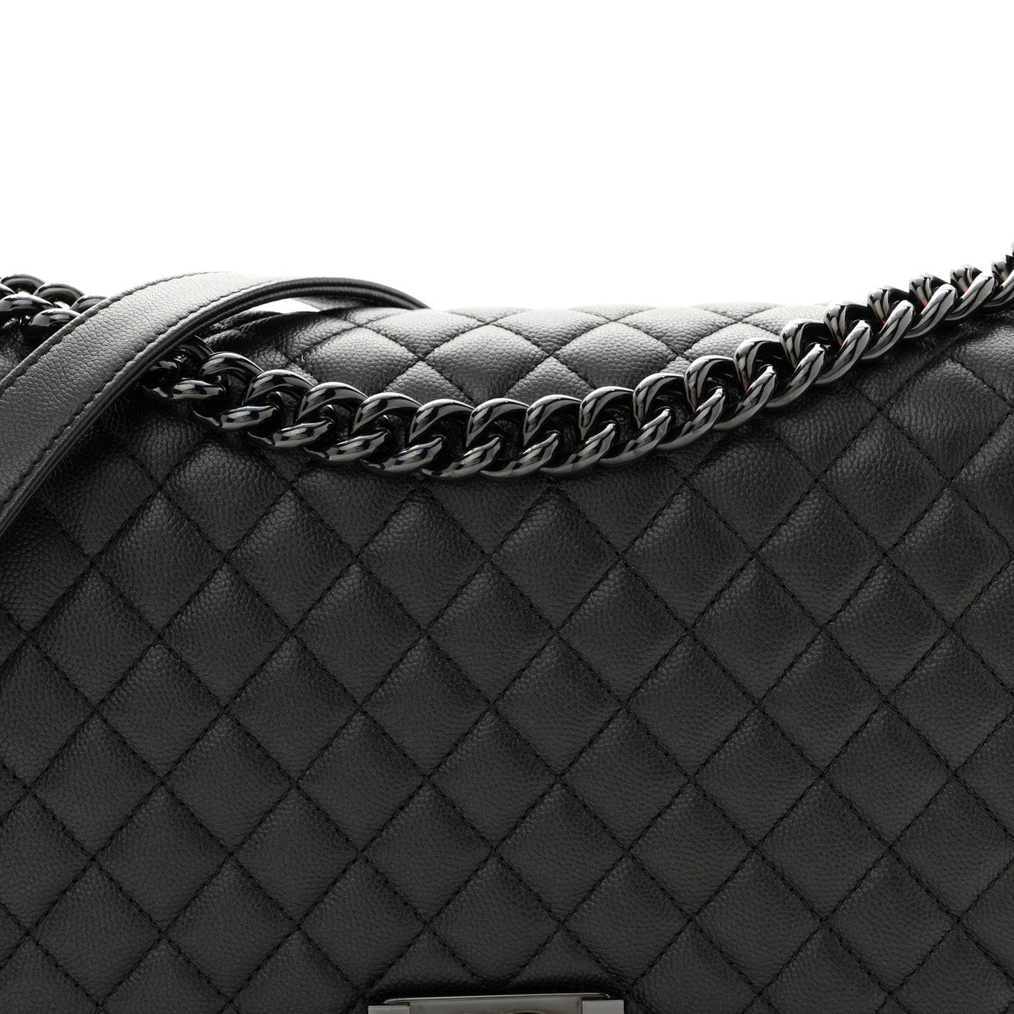 Caviar Quilted New Medium Boy Flap So Black