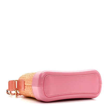 Snakeskin Small Gabrielle Hobo Pink