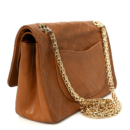 Lambskin Quilted Crush 2.55 Reissue 225 Flap Camel