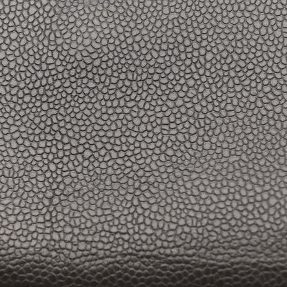 Caviar Quilted Jumbo Double Flap Grey