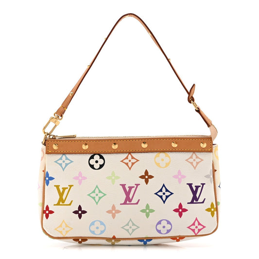 Monogram Multicolor Pochette Accessories White