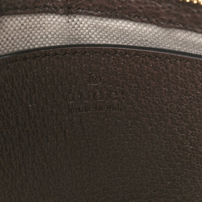 GG Supreme Monogram Textured Dollar Calfskin Web Small Ophidia GG Handbag Beige Ebony New Acero