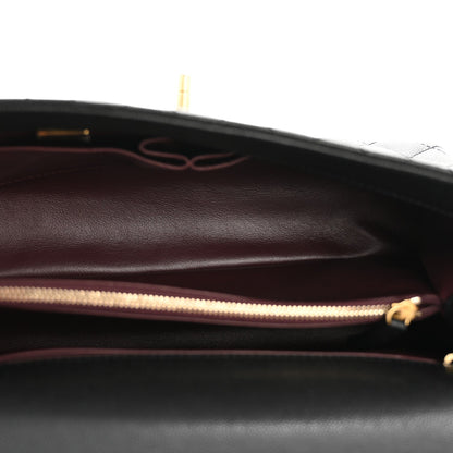 Caviar Quilted Small Coco Chain Handle Flap Black