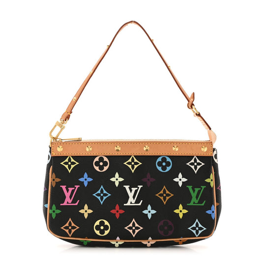 Monogram Multicolor Pochette Accessories Black