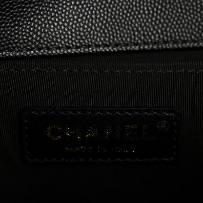 Caviar Quilted Medium Boy Flap Black