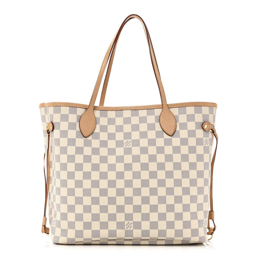 Damier Azur Neo Neverfull MM Rose Ballerine