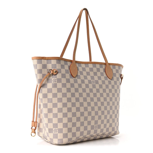 Damier Azur Neo Neverfull MM Rose Ballerine