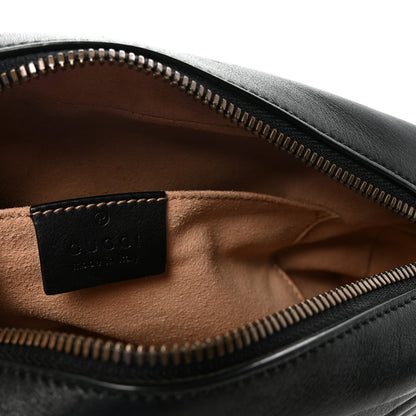 Calfskin Matelasse Small GG Marmont Chain Shoulder Bag Black