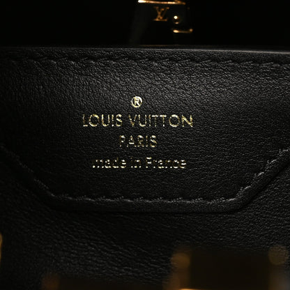 Lambskin Quilted Flower Capucines PM Black