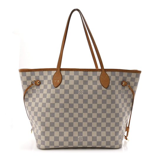 Damier Azur Neo Neverfull MM Rose Ballerine