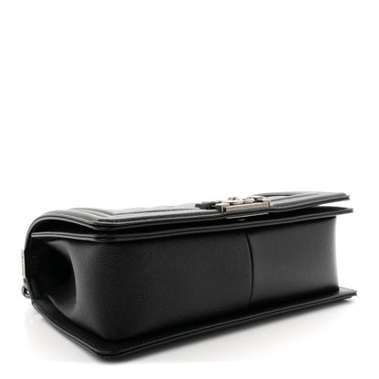 Caviar Quilted Medium Boy Flap Black