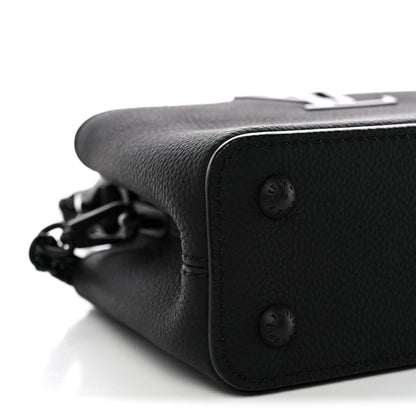 Matte Taurillon Capucines East West Mini All Black