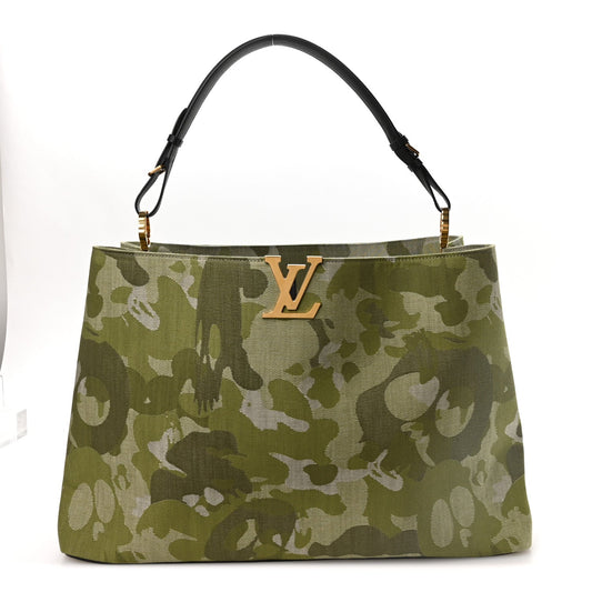 LV X TM Washed Denim Artycapucines Camouflage XXXL Khaki