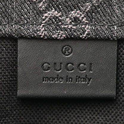Denim GG Monogram Dollar Calfskin Mini Ophidia Tote Black Grey