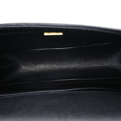 Lambskin Quilted Small Top Handle Boy Flap Black