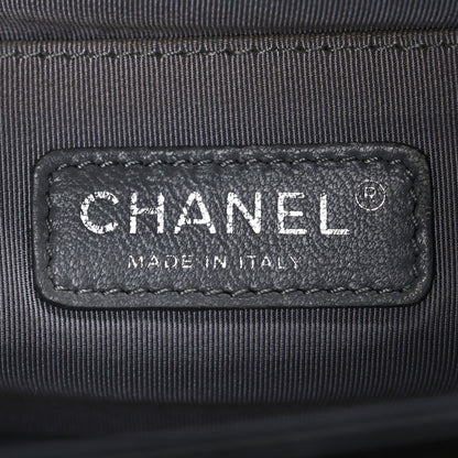 Lambskin Quilted Medium Boy Flap Black