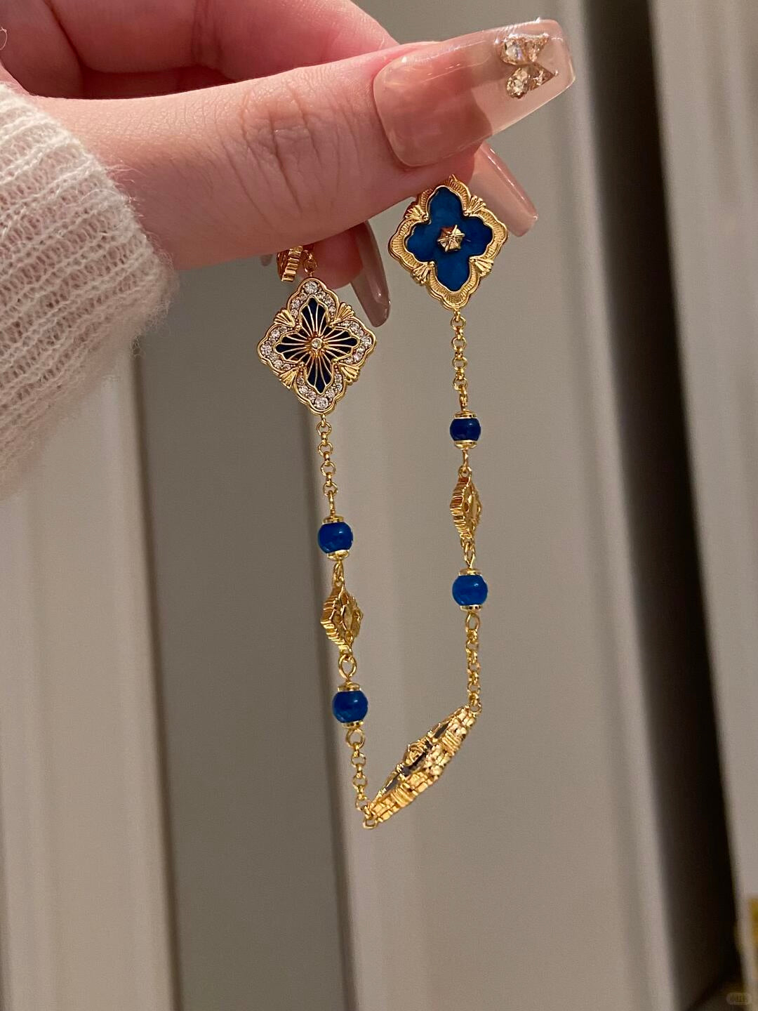 Buccellati Blue Necklace Bracelet Earrings