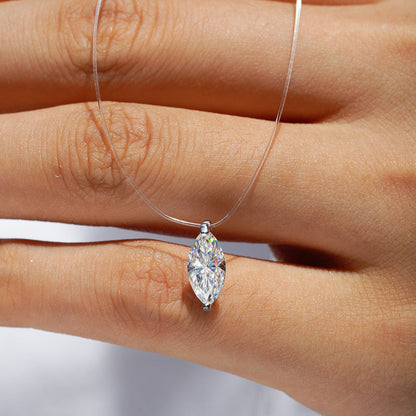 1 Carat Marquise-Shaped Mermaid Tears Moissanite Pendant Necklace