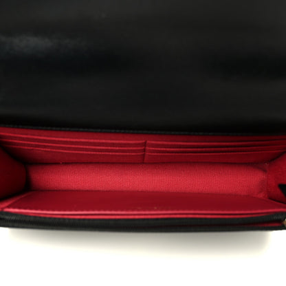 Lambskin Quilted Chanel 19 Wallet On Chain WOC Black