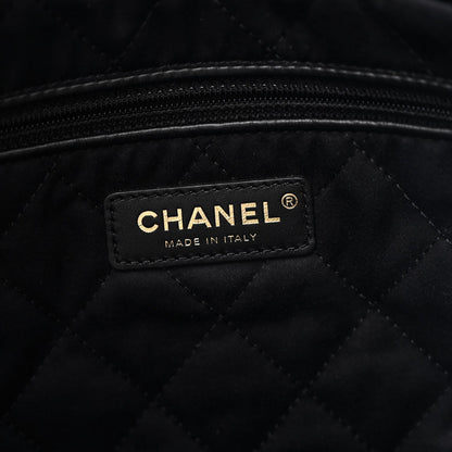 Glazed Calfskin  Quilted Small Chanel 22 Black