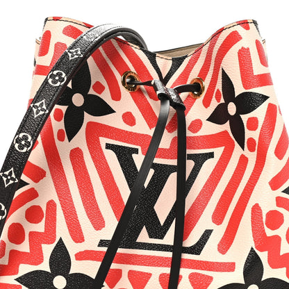 Monogram Giant Crafty NeoNoe MM Creme Rouge Black